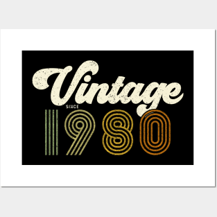 Vintage since 1980 - Cool Retro 40th birthday gift 2020 Posters and Art